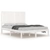 vidaXL Estrutura cama pequena casal 120x190 cm pinho maci&ccedil;o branco