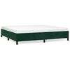 vidaXL Estrutura de cama sem colch&atilde;o 200x200 cm veludo verde-escuro