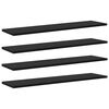 vidaXL Estante de Prateleira 4 pcs Preto 80 x 20 x 1,5 cm