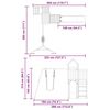 vidaXL Conjunto de brincar para exterior madeira de pinho impregnada