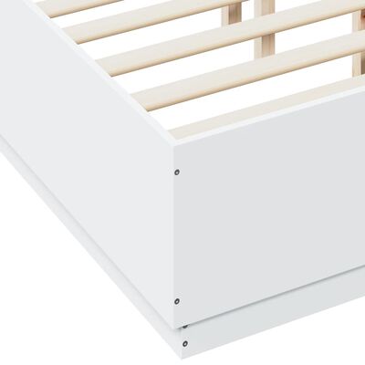 vidaXL Estrutura de cama 120x190 cm derivados de madeira branco