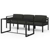 vidaXL 4 pcs conjunto lounge jardim com almofad&otilde;es alum&iacute;nio antracite