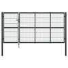 vidaXL Port&atilde;o de jardim com postes em a&ccedil;o 350 x 120 cm antracite.