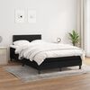 vidaXL Cama boxspring com colch&atilde;o 120x190 cm tecido preto