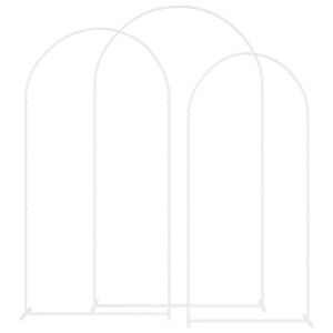 vidaXL Arco de Casamento 3 unid. Branco 120 x 40 x 217 cm A&ccedil;o