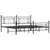 vidaXL Estrutura de cama com cabeceira e p&eacute;s 193x203 cm metal preto