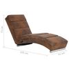 vidaXL Chaise longue de massagens camur&ccedil;a artificial castanho