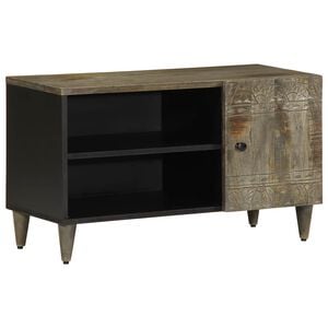 vidaXL M&oacute;vel TV cinzento claro 80x31,5x46 cm madeira mangueira maci&ccedil;a