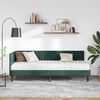vidaXL Estrutura de Cama de Canto com Colch&atilde;o 2 pcs Verde Veludo