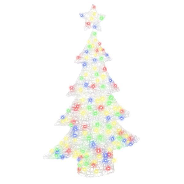 vidaXL &Aacute;rvore de Natal com 100 LEDs Multicolor 120 cm Acr&iacute;lo