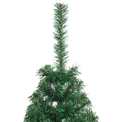 vidaXL Meia árvore de Natal artificial com suporte 150 cm PVC verde