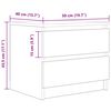 vidaXL Mesas de cabeceira 2pcs derivados de madeira carvalho artisiano