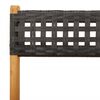 vidaXL Cadeiras jardim dobráveis 6 pcs vime PE/madeira maciça preto