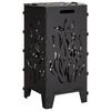 vidaXL Fire Pit Preto 47 x 38 x 75 cm A&ccedil;o