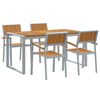 vidaXL Conjunto de Jantar para Jardim 5 unid. Cinzeto