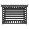 vidaXL Suporte para lenha 108x73x79 cm pinho maciço cinzento
