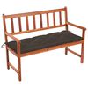 vidaXL Banco de jardim c/ almofad&atilde;o 120 cm madeira ac&aacute;cia maci&ccedil;a
