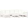 vidaXL 8 pcs conjunto sof&aacute;s de jardim pinho maci&ccedil;o branco