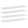 vidaXL Prateleiras estante 4pcs 100x30x1,5cm contrap. branco brilhante