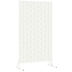 vidaXL Protetor de Privacidade Branco 100 x 50 x 180 cm A&ccedil;o
