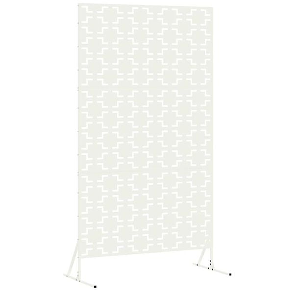 vidaXL Protetor de Privacidade Branco 100 x 50 x 180 cm A&ccedil;o