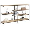 vidaXL Mesa consola 160x32x95 cm derivados de madeira carvalho sonoma