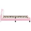 vidaXL Estrutura de Cama Infantil com Cabeceira Rosa 90 x 200 cm PU