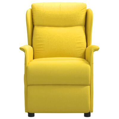 vidaXL Poltrona reclinável elétrica tecido amarelo-claro