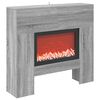 vidaXL Lareira el&eacute;trica Sonoma cinzento 100 x 24,5 x 90 cm