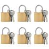vidaXL U Lock com Chaves 6 unid. Lat&atilde;o Ferro