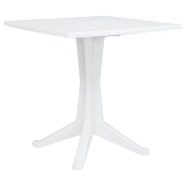 vidaXL Mesa de Jardim Branco 70 x 70 x 71.7 cm Pl&aacute;stico