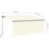 vidaXL Toldo retr&aacute;til manual com estore 3,5x2,5 m cor creme