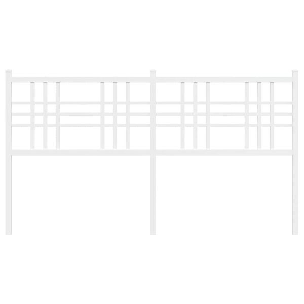 vidaXL Cabeceira de substitui&ccedil;&atilde;o 160 cm metal branco