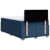 vidaXL Cama boxspring com colch&atilde;o 120x190 cm tecido azul
