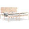 vidaXL Cama para idosos super king size com cabeceira madeira maci&ccedil;a