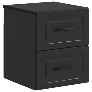 vidaXL Gabinete de Canto Montado na Parede Preto 34,5 x 33 x 40 cm