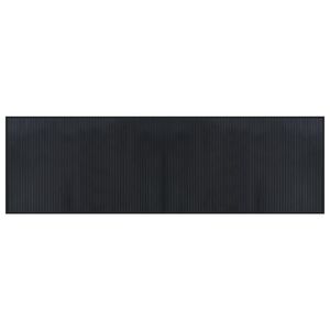 vidaXL Tapete retangular 60x200 cm bambu preto
