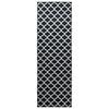 vidaXL Passadeira LESAKA Preto e branco 100 x 100 cm Veludo Diamante