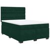 vidaXL Cama com molas/colch&atilde;o 140x190 cm veludo verde-escuro