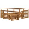 vidaXL Conjunto de Sof&aacute;s para Exterior 5 unid. Natural Poli&eacute;ster