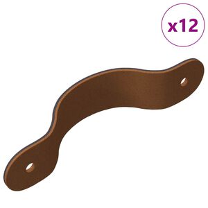 vidaXL Ma&ccedil;anetas de Arm&aacute;rio 12 pcs Castanho 96 mm PU