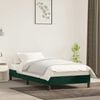 vidaXL Estrutura de cama sem colch&atilde;o 100x200 cm veludo verde-escuro
