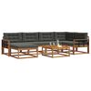 vidaXL Conjunto de Sof&aacute;s para Exterior 7 pcs Natural e Antracite