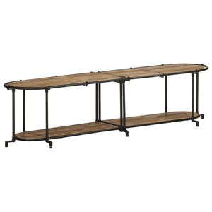 vidaXL M&oacute;vel de TV 160x42x40 cm madeira de mangueira &aacute;spera maci&ccedil;a