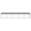 vidaXL Jaula para c&atilde;o com telhado/porta 10x2x2m a&ccedil;o galvanizado cinza