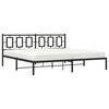 vidaXL Estrutura de cama com cabeceira 193x203 cm metal preto