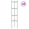 vidaXL Suportes para tomateiros 8 pcs 154 cm a&ccedil;o e PP