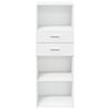 vidaXL Armário alto 45x42,5x124 cm derivados de madeira branco