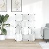 vidaXL Organizador de cubos de armazenamento com 12 cubos e portas em PP transparente