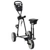 vidaXL Carrinho de Golfe com Assento Preto e Branco Ferro Dobr&aacute;vel